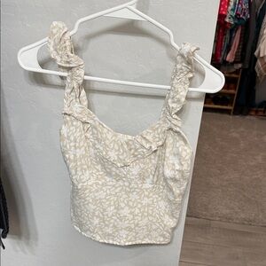 Abercrombie Floral Cream Women's Top xs